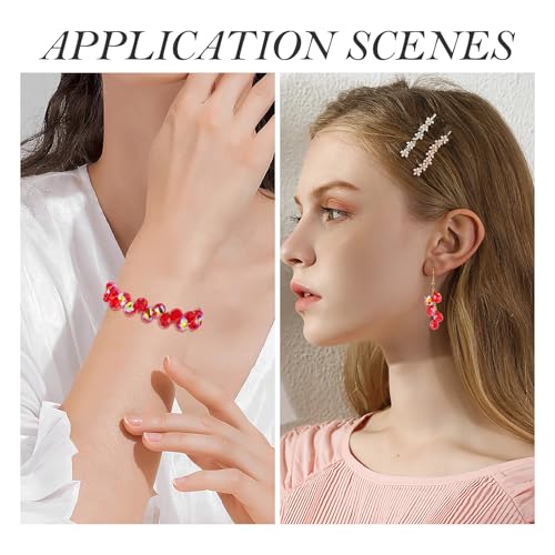 Beadthoven 50pcs Red Crystal Teardrop Glass Beads Faceted Suncatcher Beads for Jewelry Making Briolette Tear Drop Pendants Top Drilled Crystal Prism Spacers for DIY Necklace Bracelet Earring Christmas - color: Red
