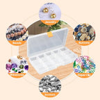 Moon Magpie 8PACK Extra Thick Bead Organizers, Mini Clear Plastic Storage Box Craft Containers for Nail jewelry rhinestones DIY Supply Case - size: 8P-MovableGrid