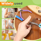6 Pcs Jewelry Pliers Set Including Needle Round Bent Nose, Zipper Pliers, Wire Cutters, Crimper Nippers for Bracelet Beading DIY Craft Jewelry Making Supplies