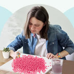 QPIXVB 1100PCS Pony Beads,Beads for Jewelry Making Bracelets Making Friendship Bracelet Hair Beads Kit for Crafts Cute Bulk Pony Beads for Keychain Necklace Making - color: rosy red beads