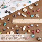 About 108Pcs Assorted Czech Beads Mixed Styles Czech Glass Beads Random Spacer Loose Bead for Bracelets Necklaces Earrings Jewelry Making Hole: 1.2-7.5mm