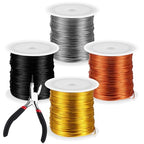 4 Rolls 20 Gauge Wire for Jewelry Making with Pliers 4 Colors 20 Gauge Jewelry Wire Craft Wires Tarnish Resistant Beading Wires for DIY Craft Making Supplies