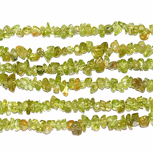 5-8mm Natural Green Peridot Gemstone Chips Loose Beads Semi Precious for Jewelry Making DIY Handmade Craft Supplies 1 Strand per Bag Approxi 34" - color: Green Peridot Chips