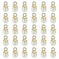 PATIKIL Pearl Charm, 100pcs Pearl Beads Faux Pearl Pendant Charm DIY for Jewelry Making Bracelets Earrings Necklace Crafts - color: Golden Beige, size: 4mm