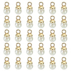 PATIKIL Pearl Charm, 100pcs Pearl Beads Faux Pearl Pendant Charm DIY for Jewelry Making Bracelets Earrings Necklace Crafts - color: Golden Beige, size: 4mm