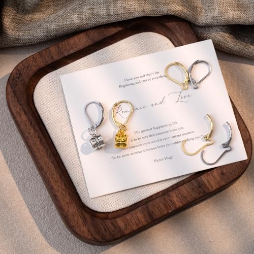 24 Pcs Leverback Earring Hooks, Stainless Steel Clasp Hoop, Hypoallergenic Dangles Earring Hooks, French Ear Wire Findings for Women, DIY Crafts, Jewelry Making (Gold, Silver) - color: Silver, Gold 24pcs