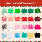 Gionlion Christmas Crafts 24 Colors Clay Beads Bracelet Making Kit, DIY Arts and Crafts - style: Christmas Joy