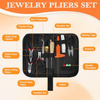 fuvooi Jewelry Repair Kit, Jewelry Making Supplies Kit Jewelry Pliers Set with Wires, Chain, Tweezers, Lobster Clasps, Jewelry Jump Rings