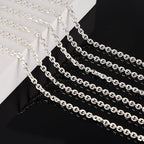 KYUNHOO 16.4 Feet Silver Jewelry Making Chains Bulk on Spool Oval Cable Chain Links for Women Men DIY Crafts with Jump Rings Lobster Clasps Supplies - color: Cable Silver