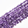 Genuine Amethyst Chip Beads 5-8mm Irregular Shaped Tumbled Chips Stone Loose Bead for Jewelry Making 1 Strand 32" - color: Amethyst
