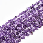 Genuine Amethyst Chip Beads 5-8mm Irregular Shaped Tumbled Chips Stone Loose Bead for Jewelry Making 1 Strand 32" - color: Amethyst