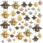 100g Alloy Bee Charm Mixed Honey Bee Pendant Charms Vintage Insect Jewelry Findings for DIY Necklace Bracelet Crafts,40-80pcs - style: Mixed Bee Charms