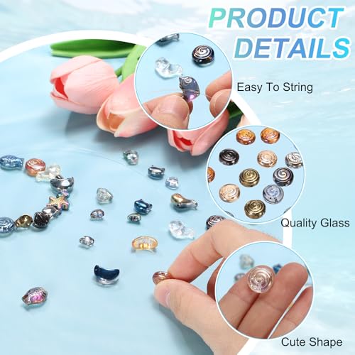 uxcell 120Pcs Crystal Candy Bead, Lollipop Glass Beads Transparent Glass Spiral Round Spacer Bead for Bracelet Necklace DIY Jewelry Making, Multicolor