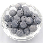 AD Beads Natural Matte Frosted Gemstone Round Spacer Loose Beads 4mm 6mm 8mm 10mm 12mm (8mm, Matte Map Jasper) - color: Matte Map Jasper, size: 8mm
