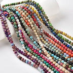 6mm Blue Sea Sediment Imperial Jasper Round Gemstone Natural Stone Loose Beads for Jewelry Making Design Crafts 60 Pcs 15 Inch - color: Blue, size: 6mm