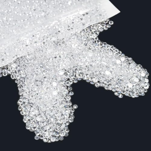 qiipii 14000PCS 2mm Small Transparent Resin Rhinestones Bulk Flatback SS6 Jelly Stones Bling Clear Diamonds Gems Charms for Nails Face Eyes Makeup Tumblers Bottles DIY Crafts Shoes Clothes Phones Book - color: Transparent, size: 2mm Small Wholesale Pack