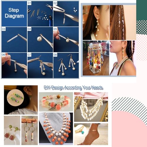 Pandahall 100pcs 22 Gauge Stainless Steel Open Eyepins 2 Inch (50mm) Eye Pins for DIY Jewelry Making