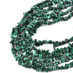Genuine Malachite Chips Beads 5-8mm Irregular Shaped Tumbled Chip Stone Loose Bead for Jewelry Making 1 Strand 32" - color: Malachite