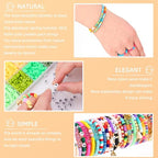 SJZWSD 6-Box Friendship Bracelet Making Kit - 16,000pcs Clay, Seed & Glass Beads Collection, Letter Beads, Charms - color: Multicolored
