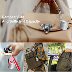 Mini Travel Ring Holder Keychain, Portable Jewelry Holder Keychain with Protective Sponge, Small Necklace Earrings Case for Gym Sports Bag Purse - color: 1-Tier Silver