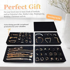 Velvet Jewelry Organizers and Storage Tray – 5 PC Protect and Display Your Jewelry with Style – Stackable, Durable, and Ideal for Drawers and Vanity Tables