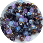 400pcs 3mm Round Crystal Glass Beads Round Faceted Spacer Beads for Jewelry Making Bracelet Earring Necklace Wind Chimes Suncatchers DIY Craft Making Supplies(Purple Series) - color: Purple Series, size: 3mm