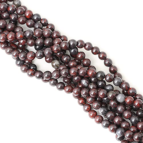 45PCS 8mm Natural Brecciated Jasper Round Loose Beads for Jewelry Making DIY Bracelet Necklace Materials 1 Strand 15" - color: Brecciated Jasper, size: 8mm