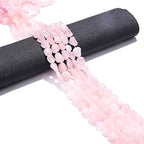 BEADIA Irregular Natural Rose Quartz Crystal Stone Loose Semi Gemstone Beads for Jewelry Making 7-10mm 38cm - color: Rose Quartz Crystal, size: 7-10mm 38cm