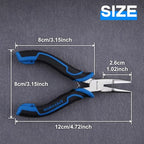 SPEEDWOX 5-Inch Bent Chain-Nose Pliers Mini 45-Degree Bent Nose Pliers For Jewelry Making Pvc Grip Handle With Double Leaf Springs Curved Nose Plier For Jewelry Making Repairing Tool - style: Bent Nose Pliers