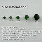 1310pcs Bicone Crystal Glass Beads 2mm 3mm 4mm 6mm 8mm Faceted Crystal Spacer Beads for Bracelets Necklace Pendants Earrings DIY Jewelry Craft Making(Dark Green) - color: Dark Green