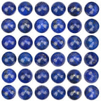 100pcs Natural Stone Beads 8mm Blue Lapis Lazuli Round Genuine Real Stone Beading Loose Gemstone Hole Size 1mm DIY Charm Smooth Beads for Bracelets Necklaces Earrings Jewelry Making Crafts - color: Blue Lapis Lazuli