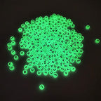 Amaney 600pcs Glow Letter Beads 4×7mm Alphabet Beads A-Z Glow in The Dark for Jewelry Making - color: Black Luminous