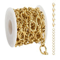 UMAOKANG 2 Meters Gold Plated Jewelry Chain for Jewelry Making Stainless Steel Rolo Chain Link with Jewelry Supplies Findings - color: Rolo (Gold)