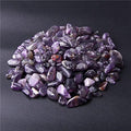 Natural 500 pcs Amethyst No Hole Undrilled Irregular Chip Gemstone Beads Rock Gravel Crystal Tumble Minerals Gravel Specimen Energy Decorative Stone Fish Tank Stone - color: Amethyst