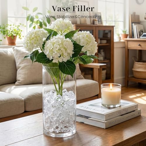 DomeStar Fake Ice, 150PCS Fake Diamonds, Plastic Diamonds Acrylic Rocks Vase Fillers for Centerpieces Wedding Party Table Scatter Food Display - color: 150 Clear