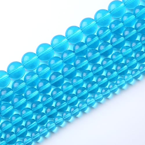 36pcs 10mm Topaz Blue Crystal Glass Beads Round Loose Spacer Beads for Jewelry Making DIY Bracelet Necklace(Blue Crystal Glass, 10mm) - color: Blue Crystal Glass, size: 10mm