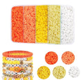4000pcs Yellow Clay Beads Bracelet Making Kit, 6mm Flat Round Polymer Spacer Heishi Beads for Jewelry Making 4000 (Yellow) - color: Yellow