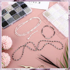 Jexine 2 Sets 30 Colors Glass Seed and Bugle Beads Kit Small Loose Craft Beads for Jewelry Making DIY Crafts Bracelets and Necklaces(Black, White) - color: Black, White