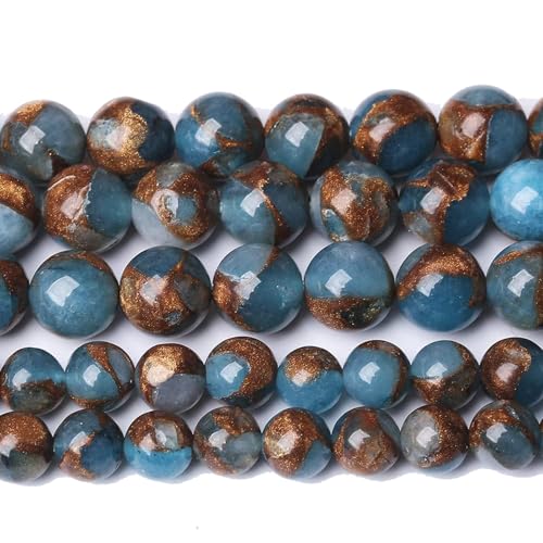 90pcs 4mm Blue Cloisonne Stone Beads for Jewelry Making DIY Bracelet Necklace Accessories AAA 15" Energy Healing Power Stone Beads(Blue Cloisonne Stone, 4mm) - color: Blue Cloisonne Stone, size: 4mm