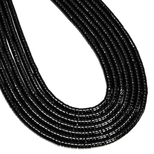 170 Pcs 2x4mm Black Onyx Agate Onix Bead Flat Heishi Disc Spacer Beads for Bracelets Jewelry Making Crafts - color: Black Onyx, size: 2x4mm