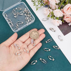 1 Box 36Pcs Clip-on Earring Converter Silver Clip on Earring Findings Brass Non Pierced Earring Components with Earring Pads Clip Earring Findings for Jewelry Making Supplies DIY Craft Women - color: Platinum