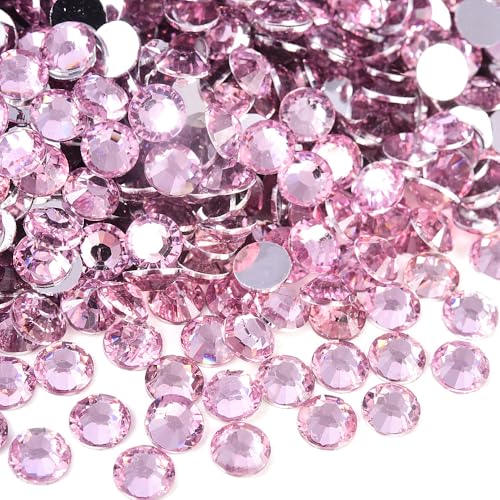 Blinginbox 50000pcs Flatback Rhinestones,Resin Non Hotfix Rhinestones Large Quantity Wholesale for Crafts DIY Creative Design,Clothes,Makeup,Nail Art (3mm=0.12",Lt.Pink) - color: Lt.Pink, size: 3mm=0.12"