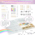 Gionlion Clay Beads Friendship Bracelet Making Kit, 72 Colors Preppy Clay A-Z Letter Number Beads & Charms Complete Jewelry Making Kit DIY Crafts Gift for Teen Girls - style: Rainbow Deluxe