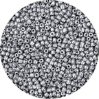 2000pcs Silver Glass Seed Beads, Colorful Tiny 4mm Beads for Jewelry Making, Beading Supplies. - color: Silver