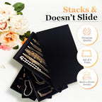Velvet Jewelry Organizers and Storage Tray – 5 PC Protect and Display Your Jewelry with Style – Stackable, Durable, and Ideal for Drawers and Vanity Tables