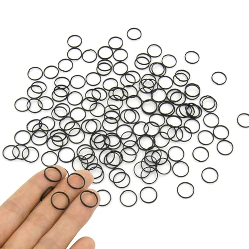 200pcs 12mm Mini Split Jump Ring with Double Loops Small Round Metal Black Key Rings Connectors for Making Handwork Charms Pendants Key Chains Ornaments DIY Crafts Accessories - color: Black 12mm 200pcs