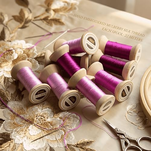 Natural 100% Mulberry Handmade Embroidery Silk Thread Silk Floss (38) - color: 38