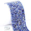 Natural Blue Sodalite Heishi Spacer Beads Loose Semi Precious Flat Round Gemstone Disc Shape Stone for Beading Jewelry Making 4x2mm 15.5" - color: Blue Sodalite