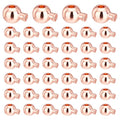 UNICRAFTALE About 60Pcs Crimp Beads Rose Gold Stopper Beads with Pin Metal Loose Spacer Beads Bulk Brass Round Stopper Crimp End Beads for Jewelry Making Accessories Hole 0.9mm