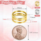 2 Pieces Jump Ring Opener Tool, Stainless Steel Split Connector Ring Opener and Closing Finger Tool for Jewelry Makers Craft Projects Supplies (17mm Sillver and Gold) - color: 17mm Silver+Gold 2pcs